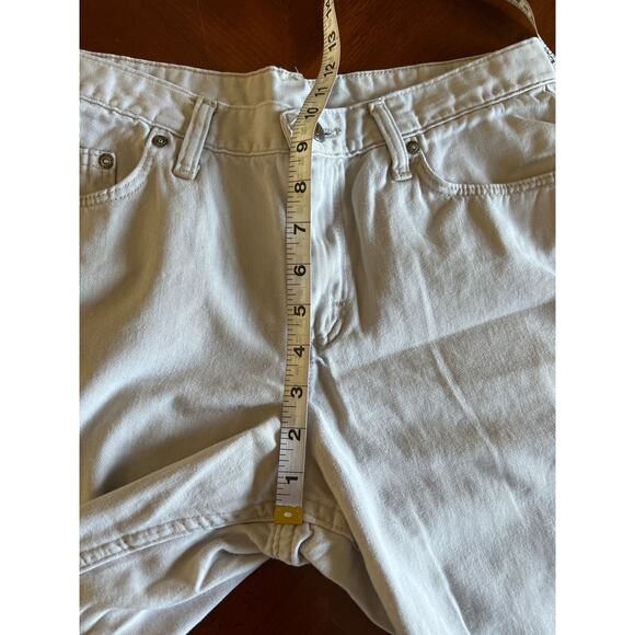 Riders by Lee Vintage Beige Twill Jeans Shorts Size 12 High Waist - Picture 7 of 8